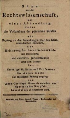 Säze aus der Rechtswissenschaft