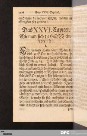 Das XXVI. Capitel.