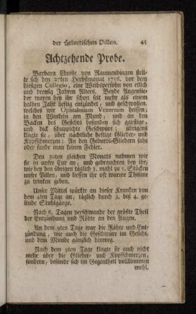 Achtzehende Probe.