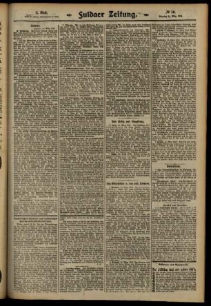 Zweite Ausgabe vom Dienstag, den 11. März 1913.