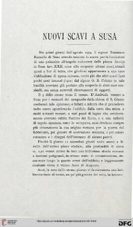 7: Nuovi scavi a Susa