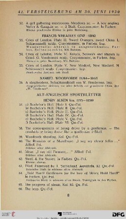 Altenglische Sportblätter (Nr. 57-313)