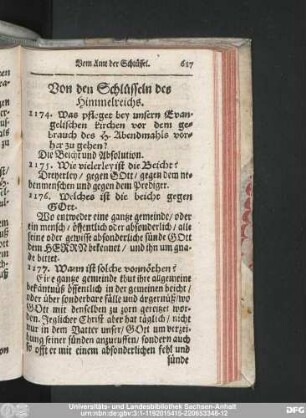 Von den Schlüsseln des Himmelreichs.