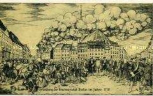 Postkarte zur Gründung der Feuersozietät Berlin