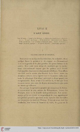Livre II: L'art grec