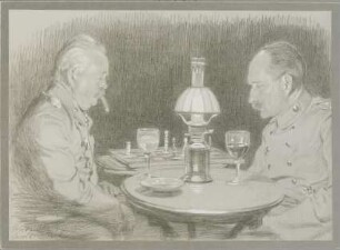 [Bildnis General Karl Litzmann mit seinem Adjutanten Mengelbier]