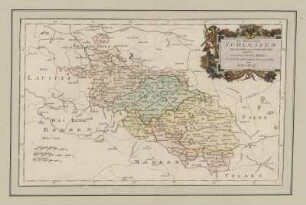 Karte von Schlesien, 1:1 700 000, Kupferstich, um 1790