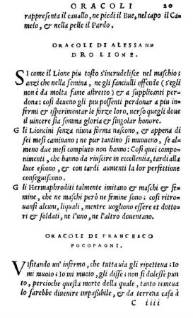 Oracoli Di Alessandro Lione.