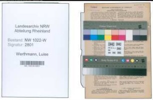Entnazifizierung Luise Werthmann , geb. 24.11.1903 (Postbeamtin)