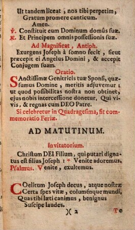 Die XIX. Martii. Officium S. Josephi Sponsi B.M.V. ...