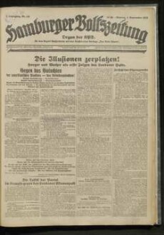 Hamburger Volkszeitung : kommunistische Tageszeitung für Hamburg und Umgebung