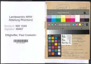Entnazifizierung Paul Coelestin Ettighoffer , geb. 14.04.1896 (Schriftsteller)