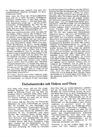 Einbahnstrecke mit Haken und Ösen