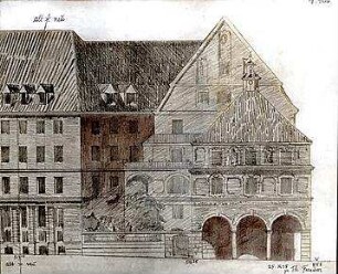 Fischer, Theodor; München; Polizeipräsidium - Aufriss