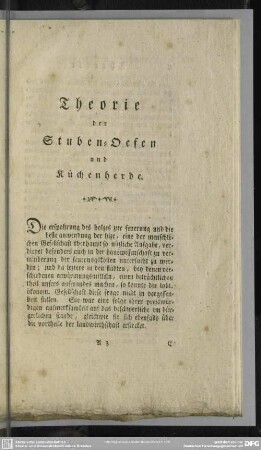 Theorie der Stuben-Oefen und Küchenherde