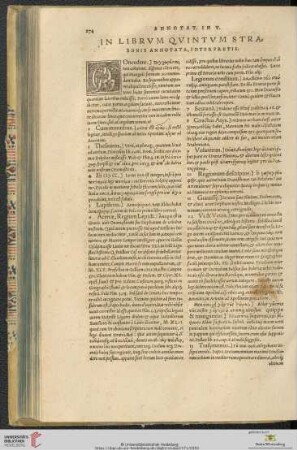 In librvm qvintvm Strabonis annotata, interpretis