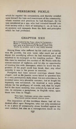 Chapter XXII. He ist insulted by his tutor, whom he lampoons - ...