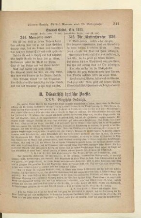 B. Didaktisch lyrische Poesie