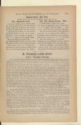 B. Didaktisch lyrische Poesie