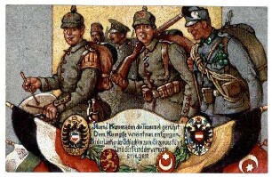 Neujahrs-Karten: Nr. 136m: Hurra, Kameraden, die Trommel gerührt ...