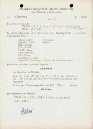 Keyser, Fritz
