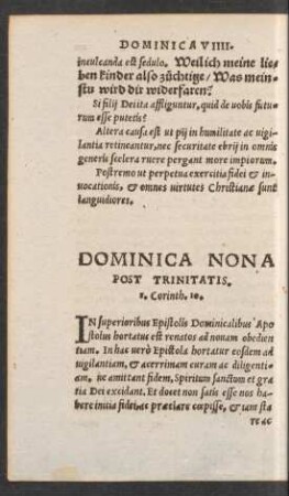 Dominica Nona Post Trinitatis.