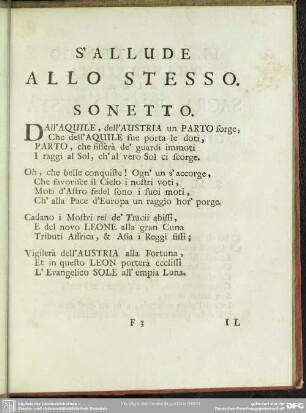 S´Allude Allo Stesso. Sonetto