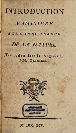 Introduction familière à la conoissance de la nature