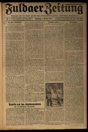 Erste Ausgabe vom Sonntag, den 04. Januar 1931.