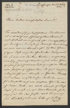 Brief an Friedrich Wilhelm Jähns : 18.03.1865