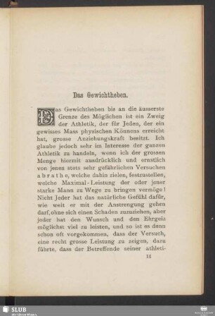 Das Gewichtheben