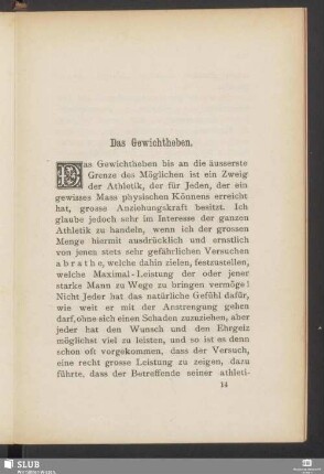 Das Gewichtheben