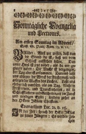 [Epistel und Evangelia im Advent.]