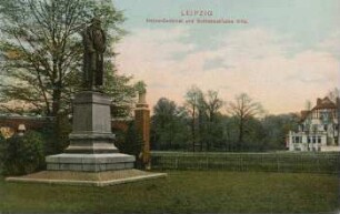 Leipzig: Heine-Denkmal und Schlobach'sche Villa