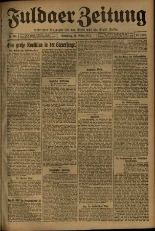 Ausgabe vom Samstag, den 11. März 1922.