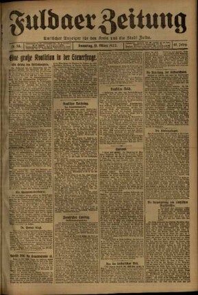 Ausgabe vom Samstag, den 11. März 1922.