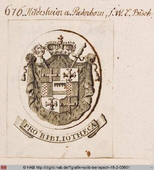Wappen des Bischofs F. W. L. von Hildesheim und Paderborn