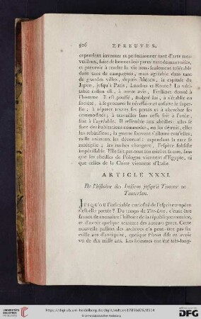 (Article XXXI - XXXVI)