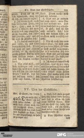 XV. Von der Selbstliebe.