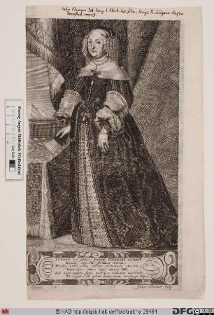 Bildnis Sophie Eleonore, Landgräfin von Hessen-Darmstadt, geb. Prinzessin von Sachsen