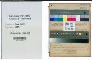 Entnazifizierung Richard Wielpuetz , geb. 23.01.1890 (Fabrikant)