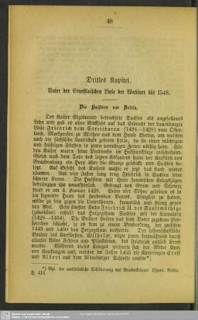 Drittes Kapitel. Unter der Ernestinischen Linie der Wettiner bis 1548