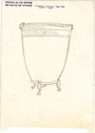 Walther, Conradin; u. a. Deutschland; Italien; Sammlung Conradin Walther: Band III, Nr. 317 - 359 (fol. 321 - 370) - Gefäß (Ansicht)
