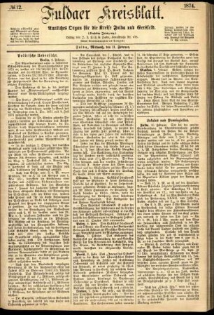 Ausgabe vom Mittwoch, den 11. Februar 1874.