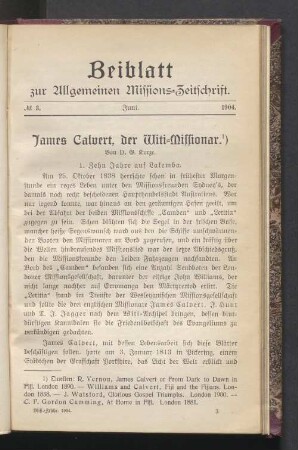 Beiblatt N° 3. Juni. 1904
