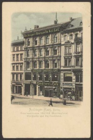 Ansichtskarte Fassade des „Aschinger-Hauses“, Oranienstraße 145-146 [2/2]