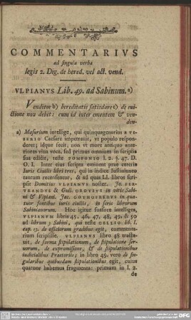 Commentarius ad singula verba legis 2. Dig. de hered. vel act. vend.
