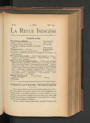 Associations Indigènes.