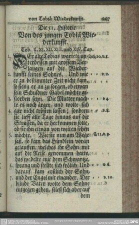 Die 51. Historie. Von des jungen Tobiae Wiederkunfft