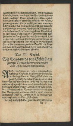 Das XL. Capitel. Wie Gargantoa das Schloß am Furt zu Vede zerstöret ...
